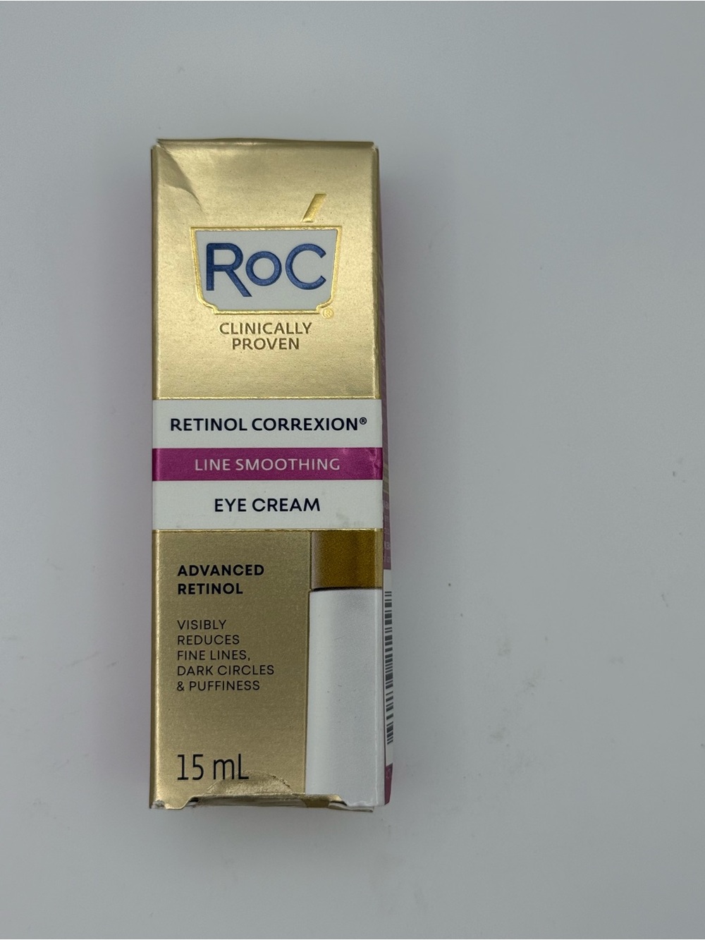 ROC RETINOL CORREXION® LINE SMOOTHING EYE CREAM .5 oz, New & Sealed